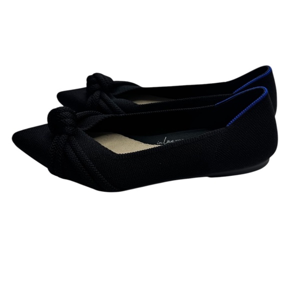 Rothy's Black Flats with Blue Accents - Picture 7 of 9